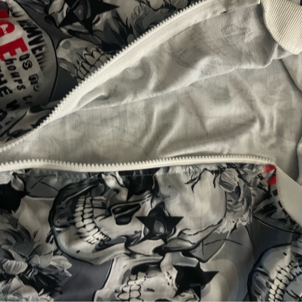 Women's Graphic Skull Print Jacket Grey - Picture 9 of 10